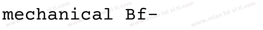 mechanical Bf字体转换